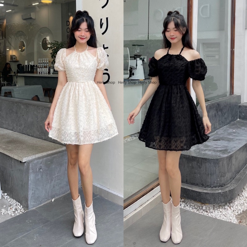 ĐẦM XOÈ CỔ YẾM TAY BỒNG