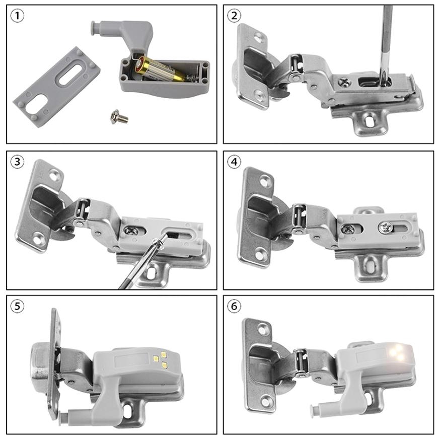 Đèn Led Cảm Biến Thông Minh Gắn Bản Lề Tủ Quần Áo