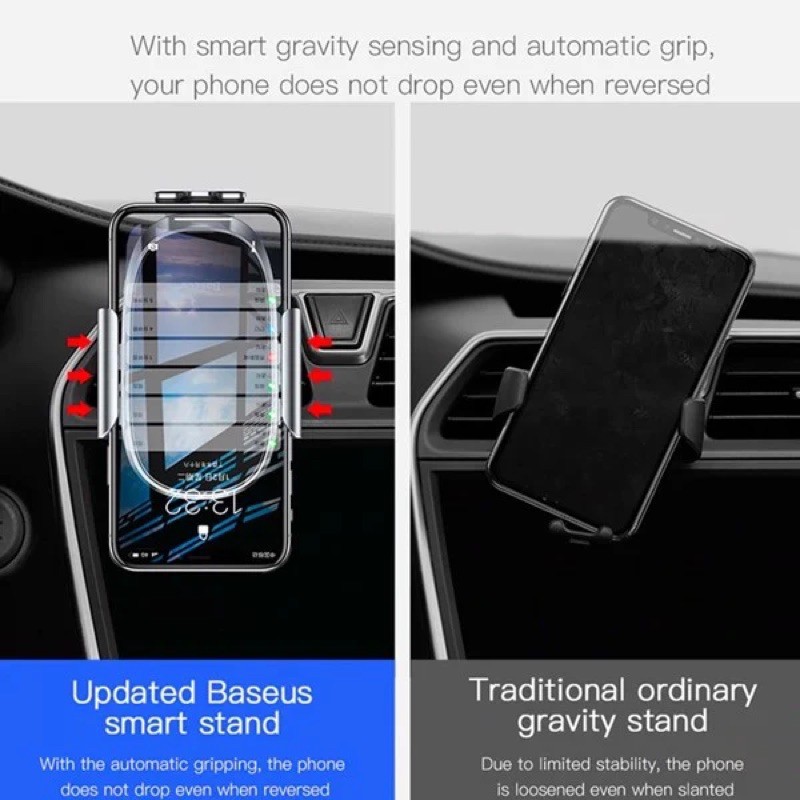 Giá đỡ điện thoại ôtô Baseus Future Gravity Car Mount, Kẹp điện thoại khóa tự động bằng lực điện thoại nhanh gọn