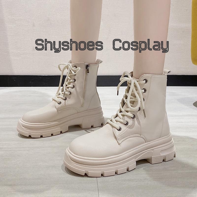 🌼Giày boot khoá kéo đế 2 tầng phong cách cá tính  525