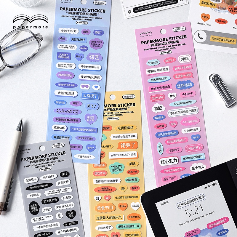 Steve Crazy Sticker Dán Ghi Chú Họa Tiết Chữ Vui Nhộn Trang Trí
