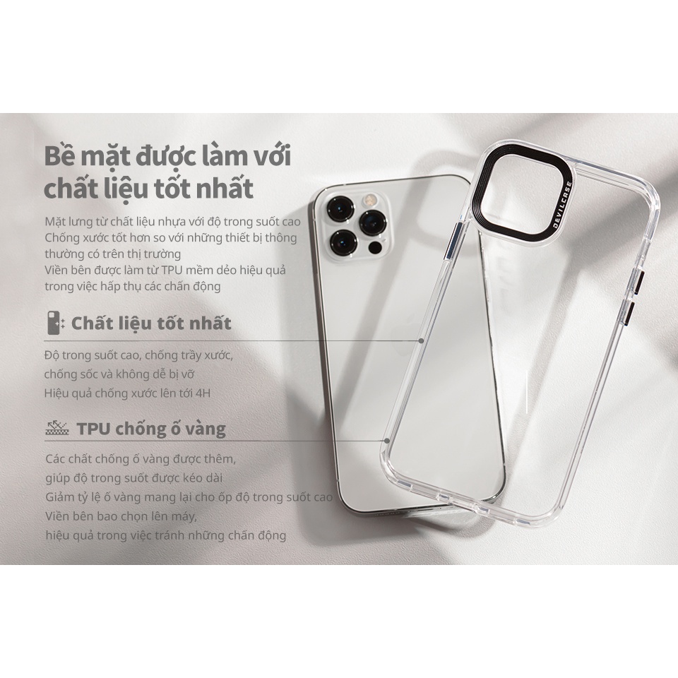 Ốp điện thoại DEVILCASE Phiên Bản Tiêu Chuẩn Viền Đen/Xám/Titan dành cho IPhone13/13Pro/13Pro Max/12/12Pro/12Pro Max