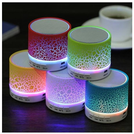 A9 Led di động loa không dây mini USB / đài FM / máy nghe nhạc Mp3, đèn LED nhấp nháy để nghe nhạc