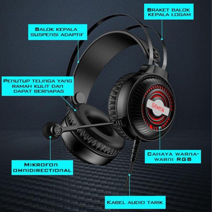 Dây Cáp Âm Thanh Có Đèn Led Rgb Đầu Vào 3.5mm Cho Gamen Gh2100 | BigBuy360 - bigbuy360.vn