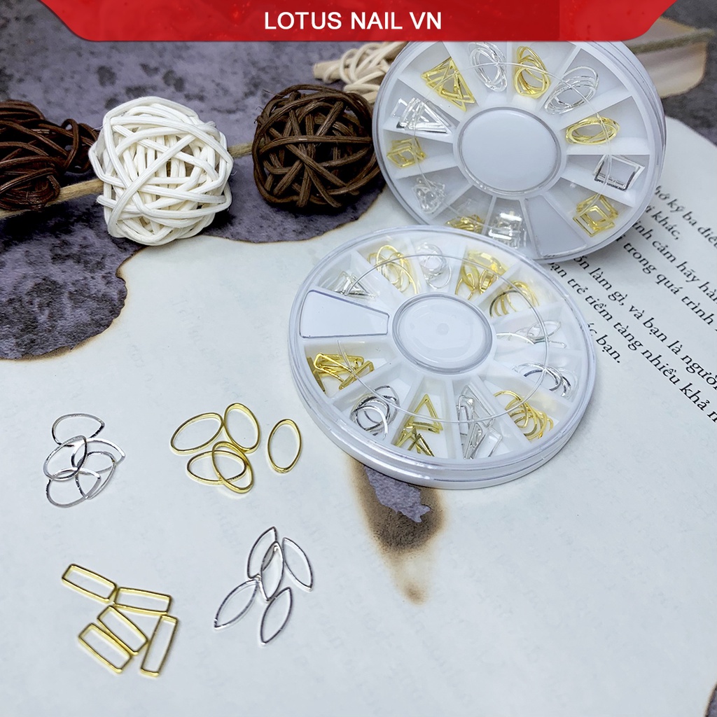Phụ kiện charm trang trí móng Hàn Quốc khay tròn