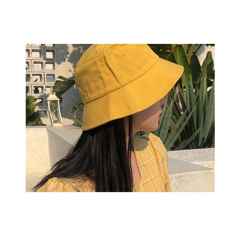 Mũ vải xô Bucket Nam Nữ Unisex Thêu chữ Phong cách Hàn Quốc Nón vải xô Bucket Chống nắng