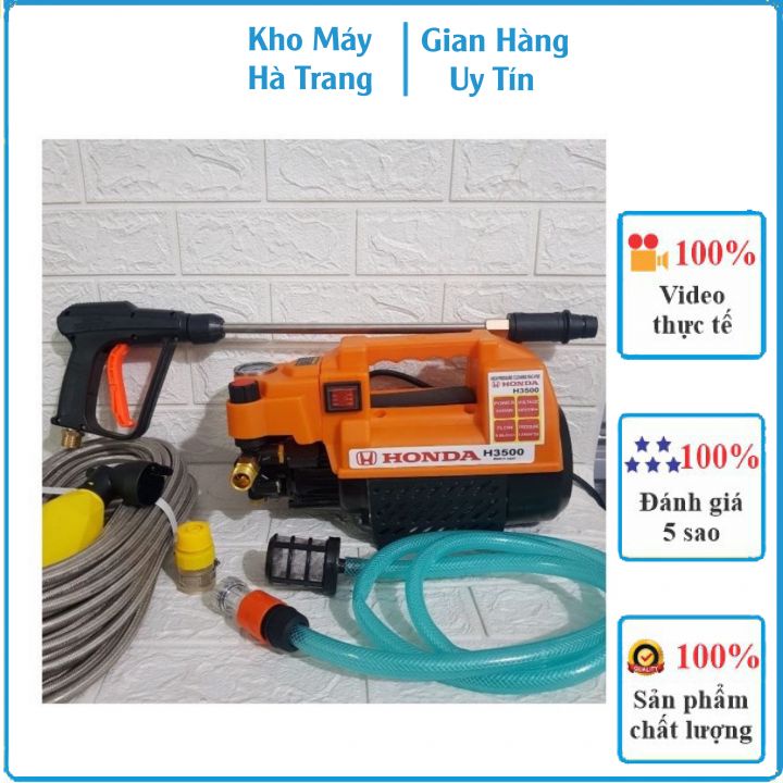 Máy Rửa Xe Honda Japan Công Suất 3500W Lõi Đồng 100% Full Phụ Kiện kon