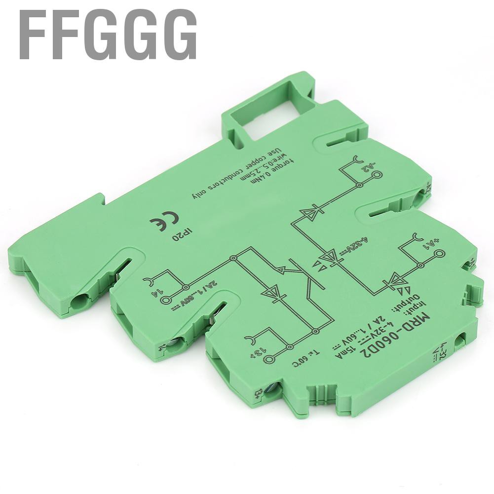 Ffggg Ultra-thin Relay  6.2mm Wear-Resistance Impact Resistance Solid State Module Durable Stable for Screw Connection Input 4-32VDC NO
