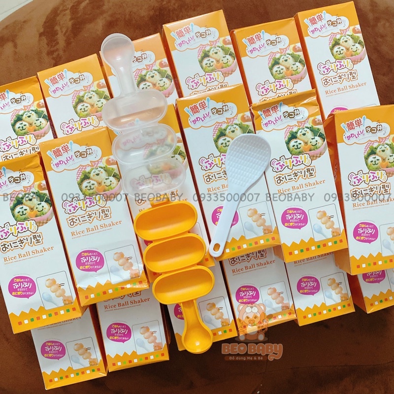 [Kèm vá xúc cơm + Hộp] Khuôn Lắc Cơm Tạo Hình Cho Bé Ăn Dặm