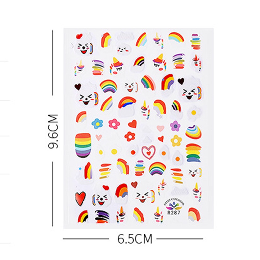[Hàng mới về] Nhãn dán họa tiết hoạt hình 3D xinh xắn trang trí móng tay nghệ thuật