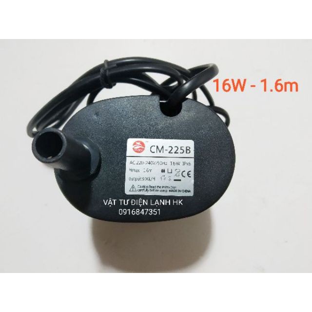 Bơm chìm mini 4W 7W 16W 18W 25W - 220V quạt điều hoà hơi nước - bể cá thủy cảnh