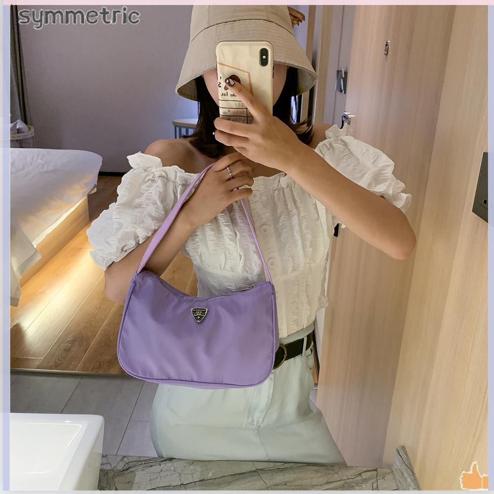 Túi xách kẹp nách bằng nylon thời trang đơn giản hàng ngày/du lịch dành cho nữ | BigBuy360 - bigbuy360.vn