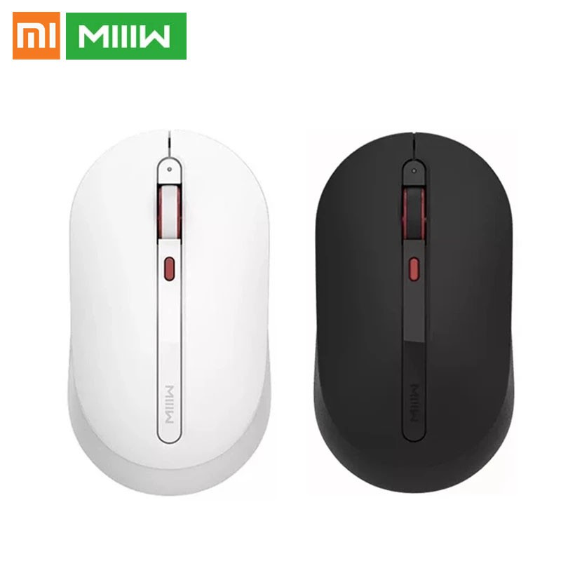 Chuột Không Dây xiaomi miiiw Không Ồn Hai Màu Trắng Đen Có Thể Điều Chỉnh