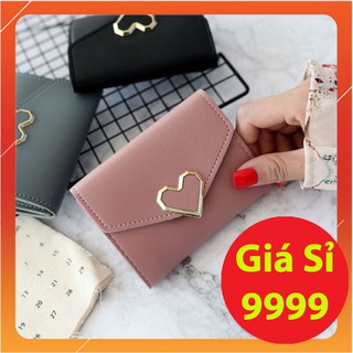 Ví/bóp da nữ mini khóa trái tim vmn01