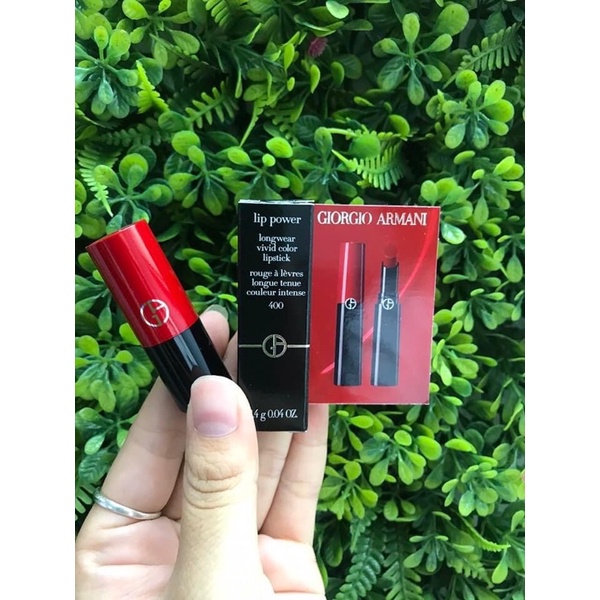 SON LÌ GIORGIO ARMANI ROUGE D'ARMANI MATTE BẢN MINI 1.5G MÀU 400 ĐỎ LẠNH