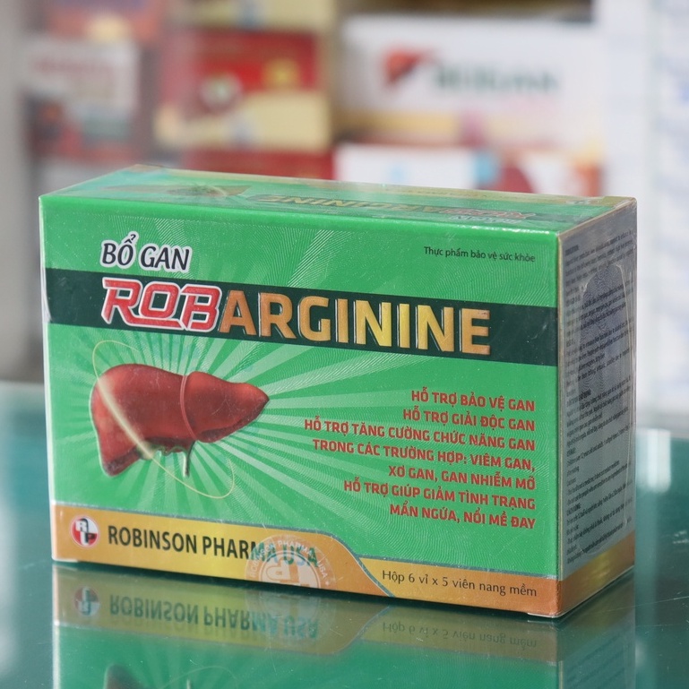 Bổ gan RobArginine - Hỗ trợ bảo vệ gan, tăng cường chức năng gan (30 viên)