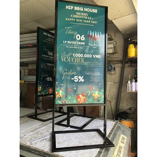 Standee khung sắt kích thước 60*160, 80*180, 80*200