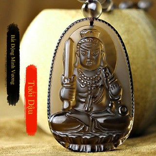 Dây Chuyền Phật Bản Mệnh Bất Động Minh Vương đá khói phù hợp tuổi Dậu