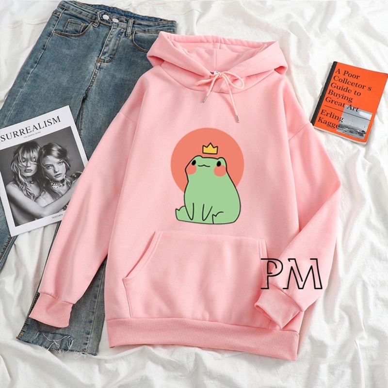 Áo hoodie ếch vòng tròn cảm PM13