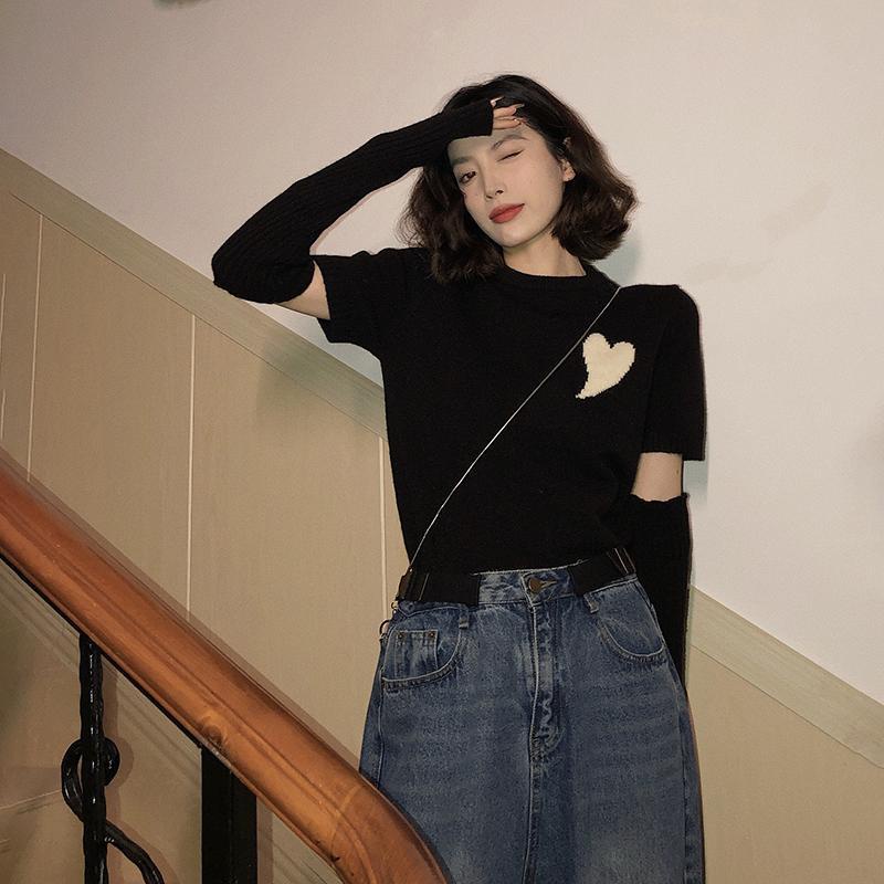 Áo Sweater Họa Tiết Trái Tim Xinh Xắn Dành Cho Nữ  tao bao