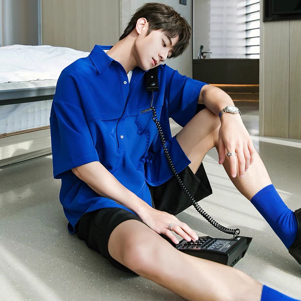 ÁO SƠMI CỘC TAY BOIZ LIGHT áo sơ mi cộc tay form rộng unisex