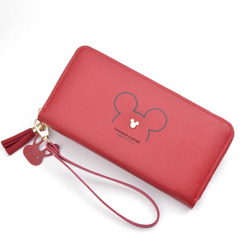 Ví Dài Sức Chứa Lớn Có Khóa Kéo Thời Trang Theo Phong Cách Nhật Hàn Cho Nữ