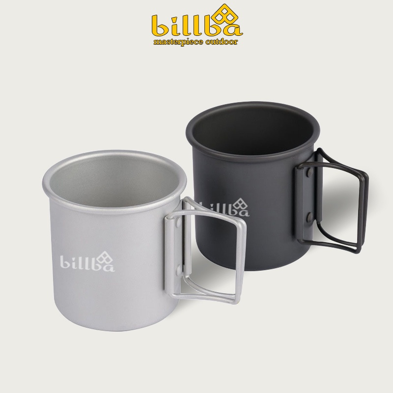 Cốc uống nước gấp gọn hợp kim nhôm 300ml, Ly uống nước gấp gọn tiện dụng mang theo dã ngoại cắm trại - Billba Outdoors