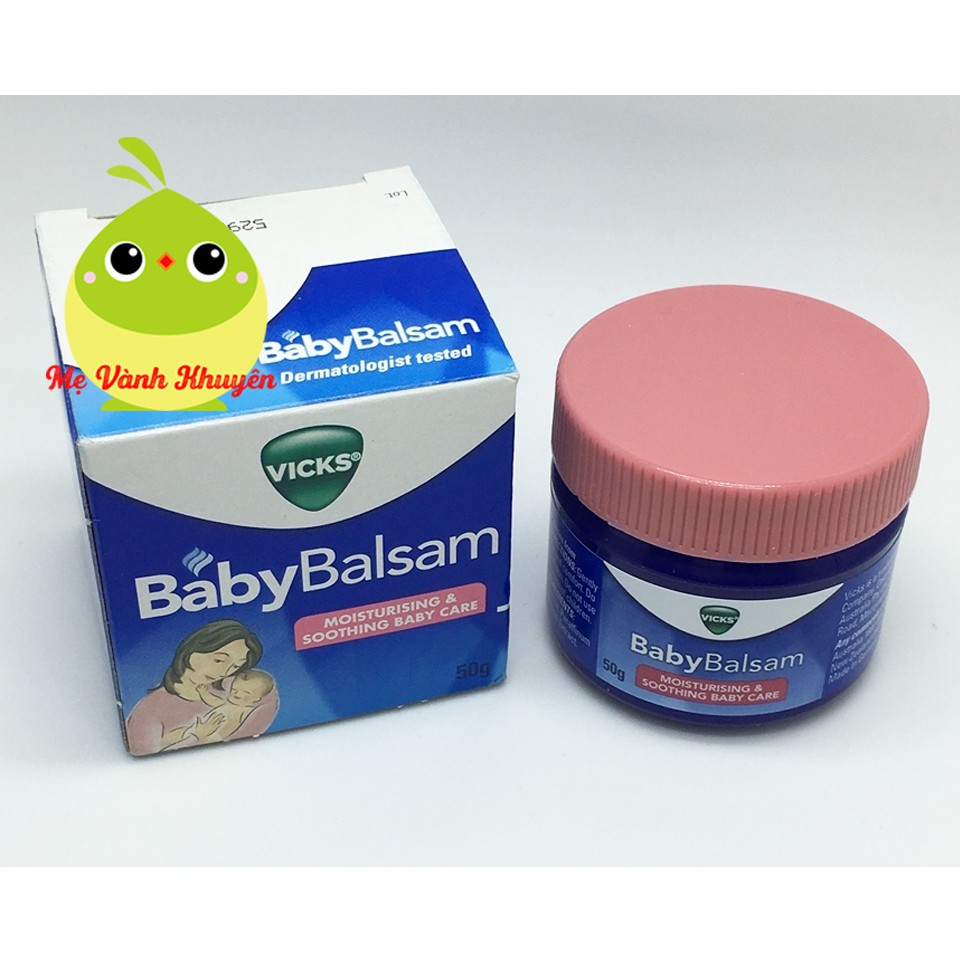Bộ sản phẩm Dầu bôi ấm ngực chống cảm cho bé Vicks Baby Balsam/Little Innoscents Organic, Úc