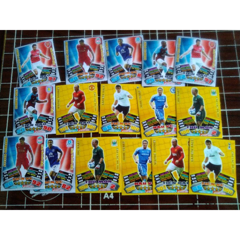 Thẻ cầu thủ hiếm 2011/12 size Poca Match Attax thẻ in custom ST STORE CARD