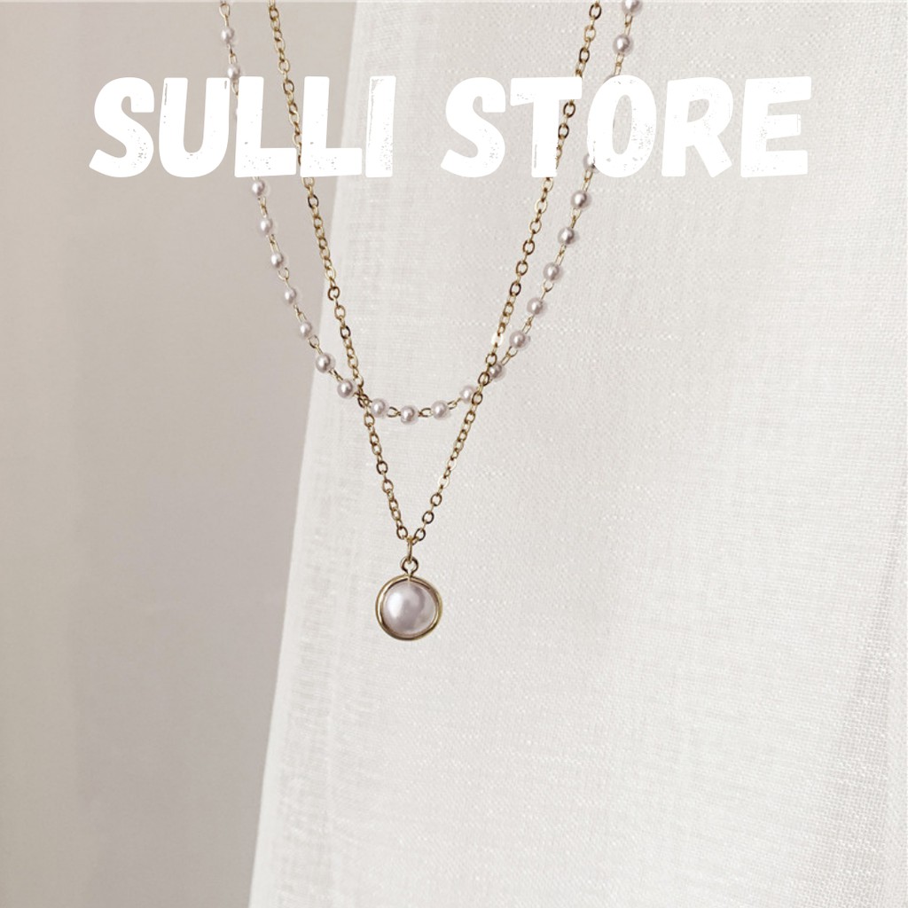 Dây chuyền vòng cổ Pearl necklace sang chảnh Sulli store