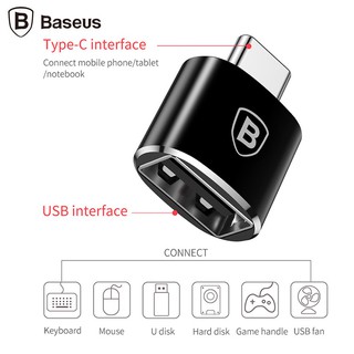 Đầu chuyển OTG USB Type C sang USB Full size Baseus LV106 (CATJQ-B01)