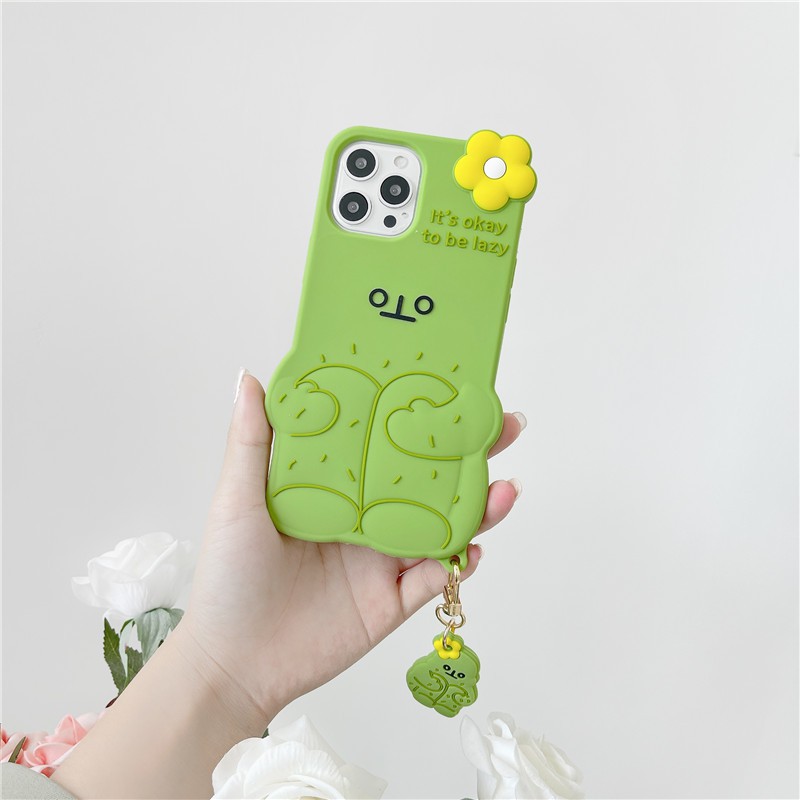 Ốp Điện Thoại Silicon Mềm Chống Rơi Hoạ Tiết Xương Rồng Cho Iphone 11 Pro Max 12 X 7 Plus 8