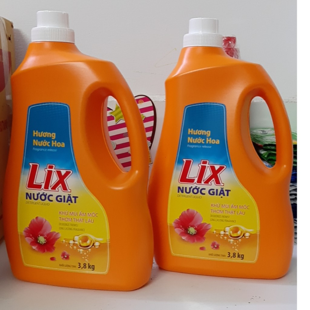 2 CAN Nước Giặt LIX 3,6kg -Dùng Cho Giặt Tay Và Máy GIặt Tẩy Sạch Vết Bẩn