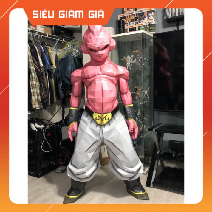 Bộ kit mô hình giấy 3d Kid buu ma bư gầy cỡ lớn Dragonball figures mô hình bảy viê
