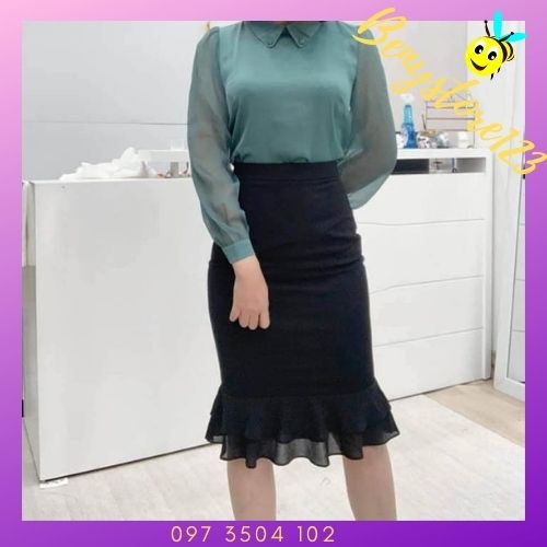 Chân Váy Đuôi Cá Chân Xòe💖𝑭𝑹𝑬𝑬𝑺𝑯𝑰𝑷💖Váy Bút Chì Chân Xòe Sang Chảnh
