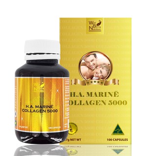 Dưỡng Da Well Being Nutrition H.A.Marine Collagen 5000mg 100 Capsules  ( 100 viên / hộp ) - HÀNG ÚC CHÍNH HÃNG