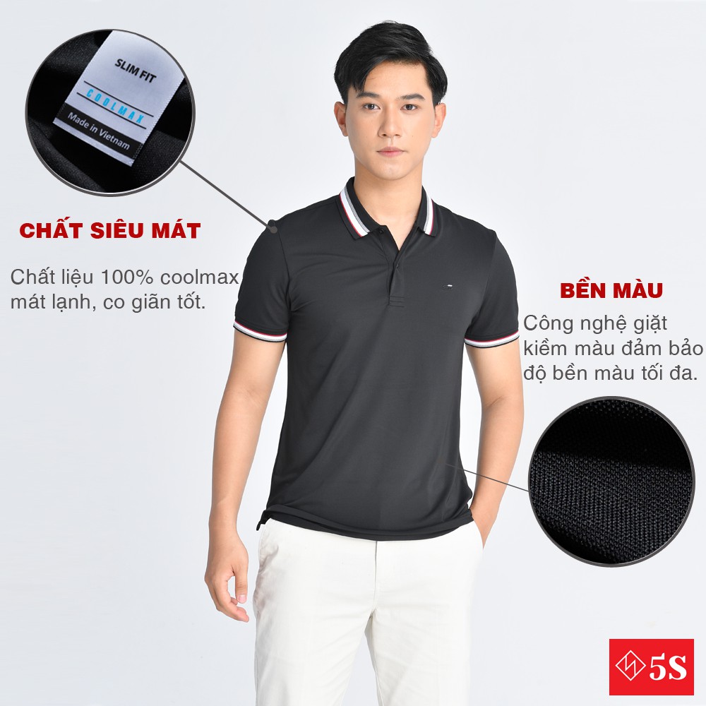 [MUA 2 GIẢM 30K] Áo Polo Nam Có Cổ Ngắn Tay 5S (5 màu), Chất Liệu Siêu Mát, Bền Màu (APC21015-01) | BigBuy360 - bigbuy360.vn