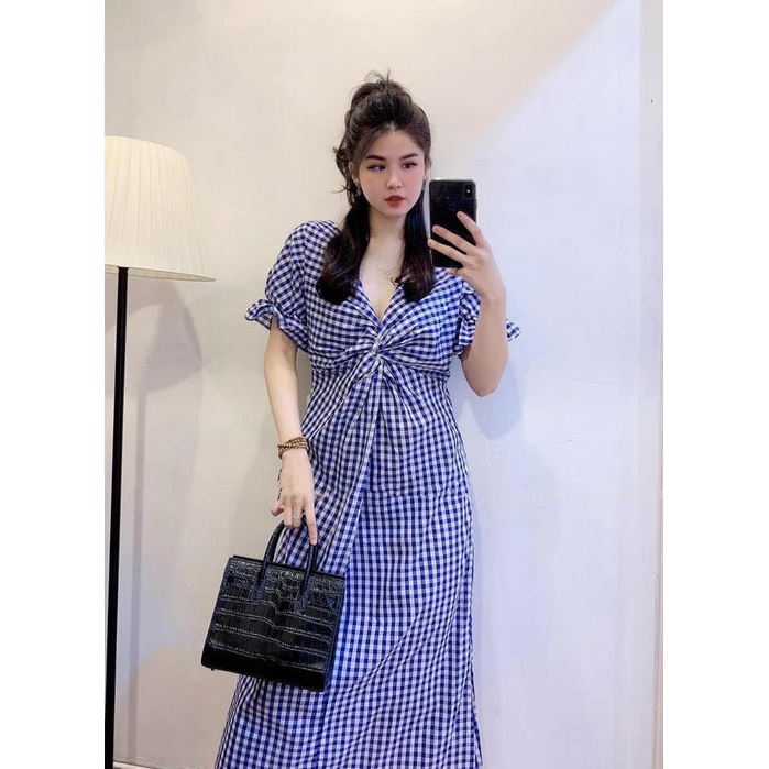 (DƯỚI 60KG) ĐẦM SUÔNG CARO XOẮN