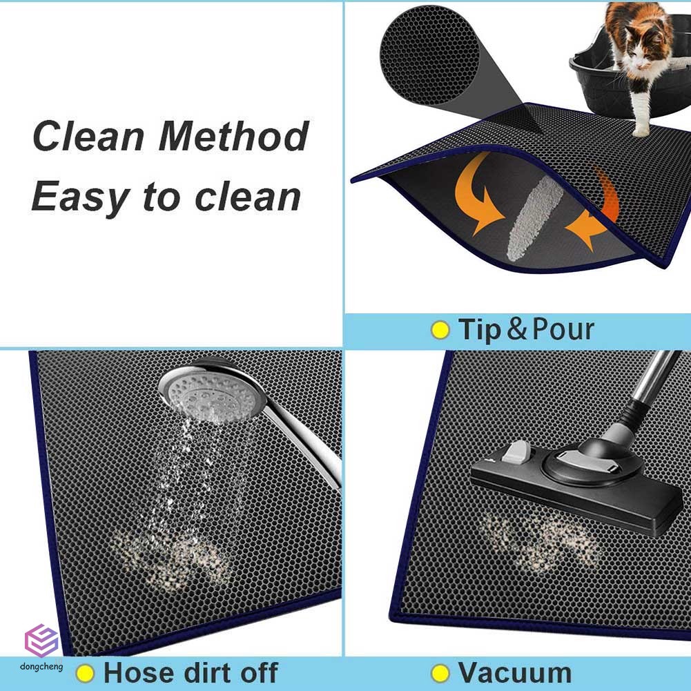 Hình ảnh Tấm đệm lót chậu cát vệ sinh của mèo thiết kế hai lớp tổ ong chất lượng cao kích thước 30x30cm #4