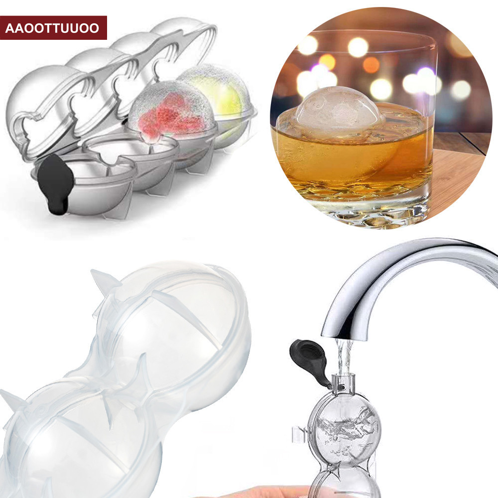 Khuôn Làm Đá Hình Cầu 4 Lỗ