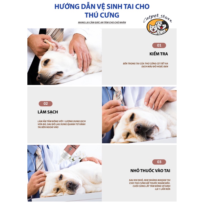 Nước rửa tai chó mèo,nước vệ sinh tai cho thú cưng