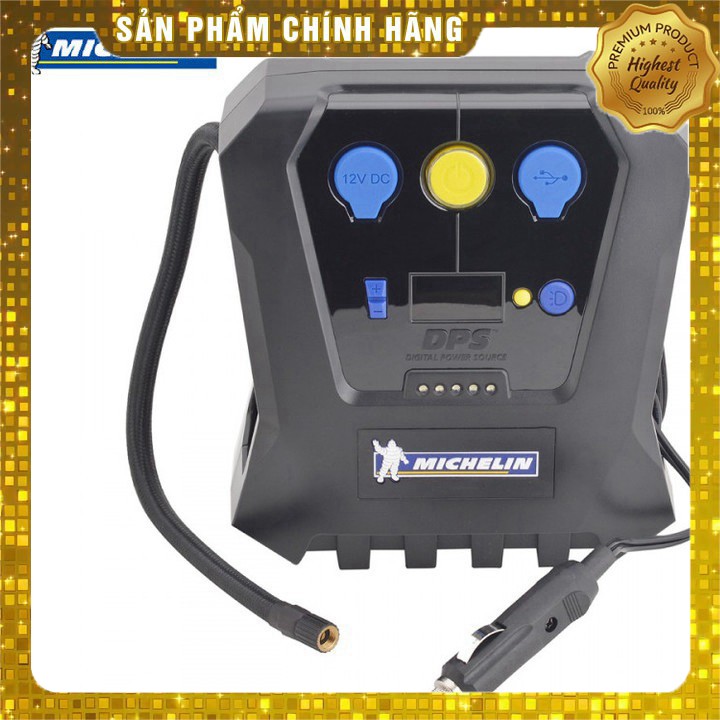 Máy bơm lốp ô tô tự ngắt nhãn hiệu Michelin 4398ML-12266. Bảo hành 12 tháng AD