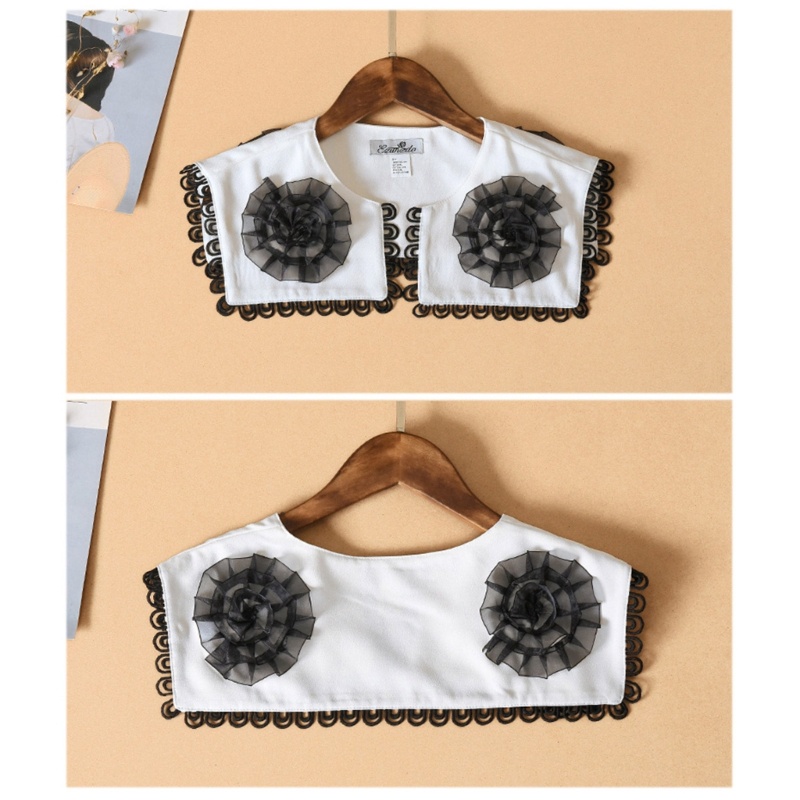 Khăn Choàng Ren Hoa Thiết Kế Mở Thanh Lịch Cho Nữ