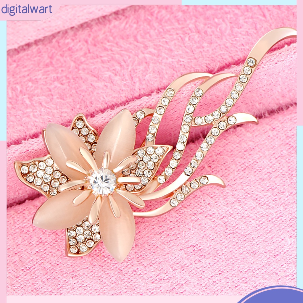 Ghim Cài Áo Hình Bông Hoa Đính Đá Sang Trọng