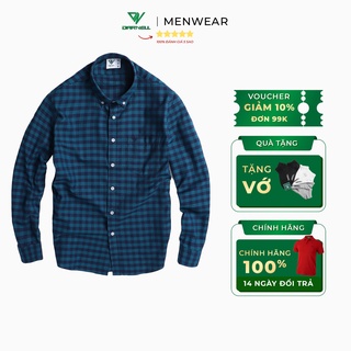 Áo sơ mi caro nam công sở DARNELL dài tay vải cotton cao cấp mềm mịn thoáng mát ít nhăn DN1227