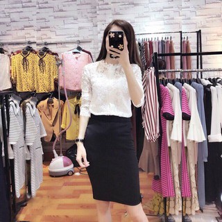 Áo ren nữ công sở mềm đẹp trẻ trung xinh  đẹp