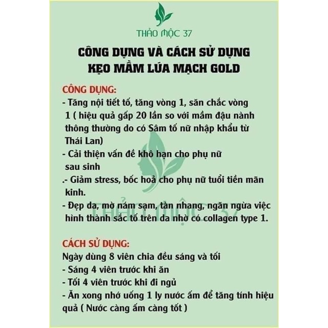 [Chính hãng] Sỉ 10 hộp kẹo mầm lúa mạch gold 37 + cám gạo