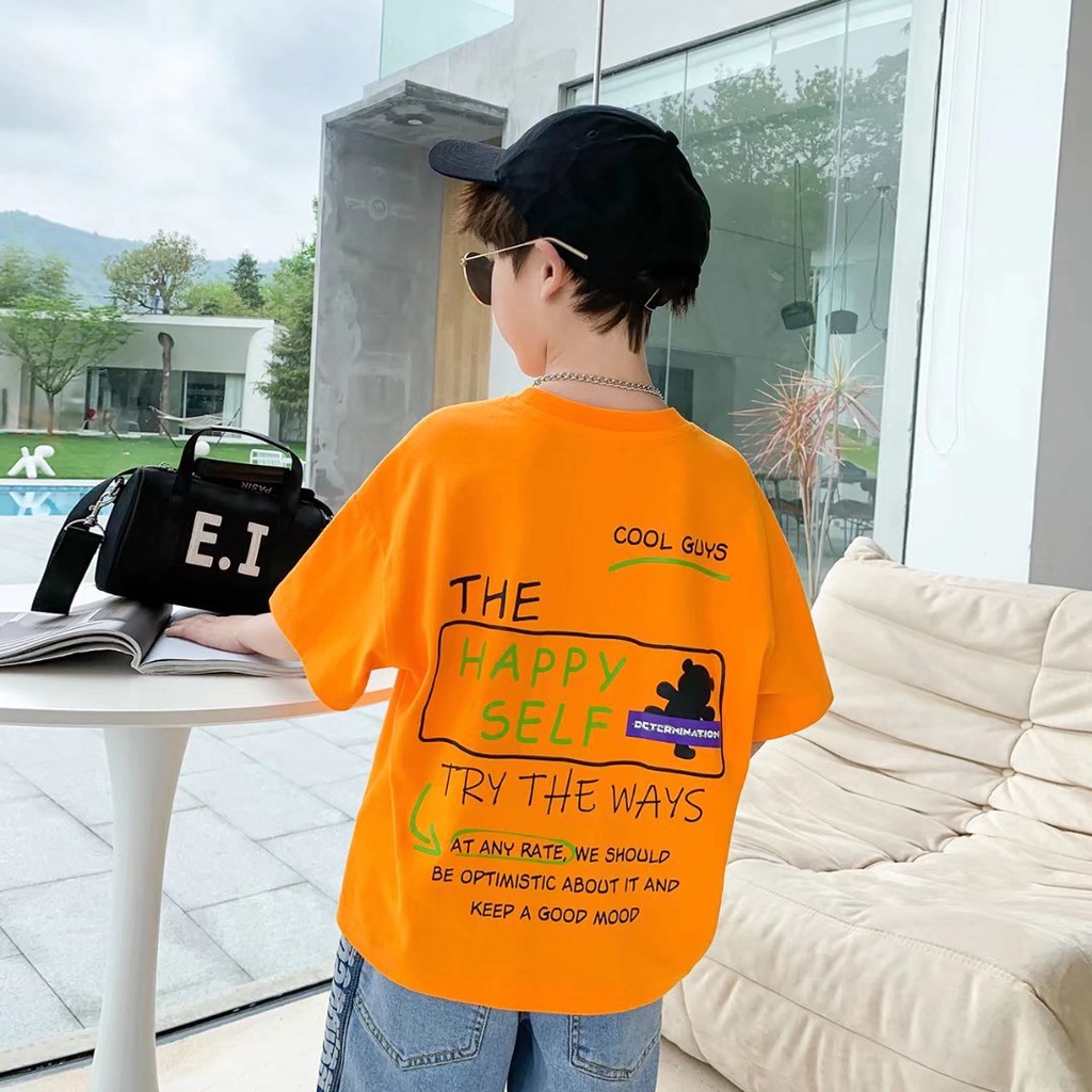 Áo thun BXPB ngắn tay dáng rộng thời trang mùa hè Hàn Quốc dành cho bé 4-15 tuổi