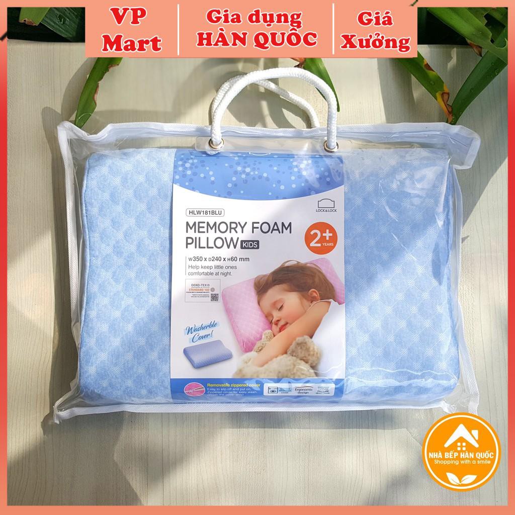 Gối cao su non, gối cao su non cho bé Lock and Lock Memory Foam Pillow HLW181 [Freeship toàn quốc]