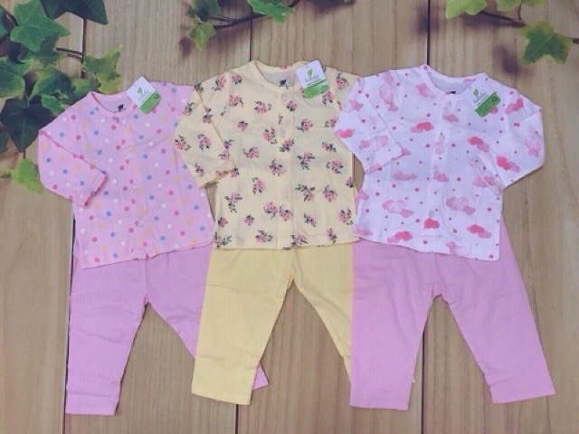 Bộ cài giữa bé trai/gái LULLABY cotton mỏng siêu đẹp NEW!